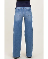 Pinkblush Maternity Medium Low Rise Wide Leg Jeans