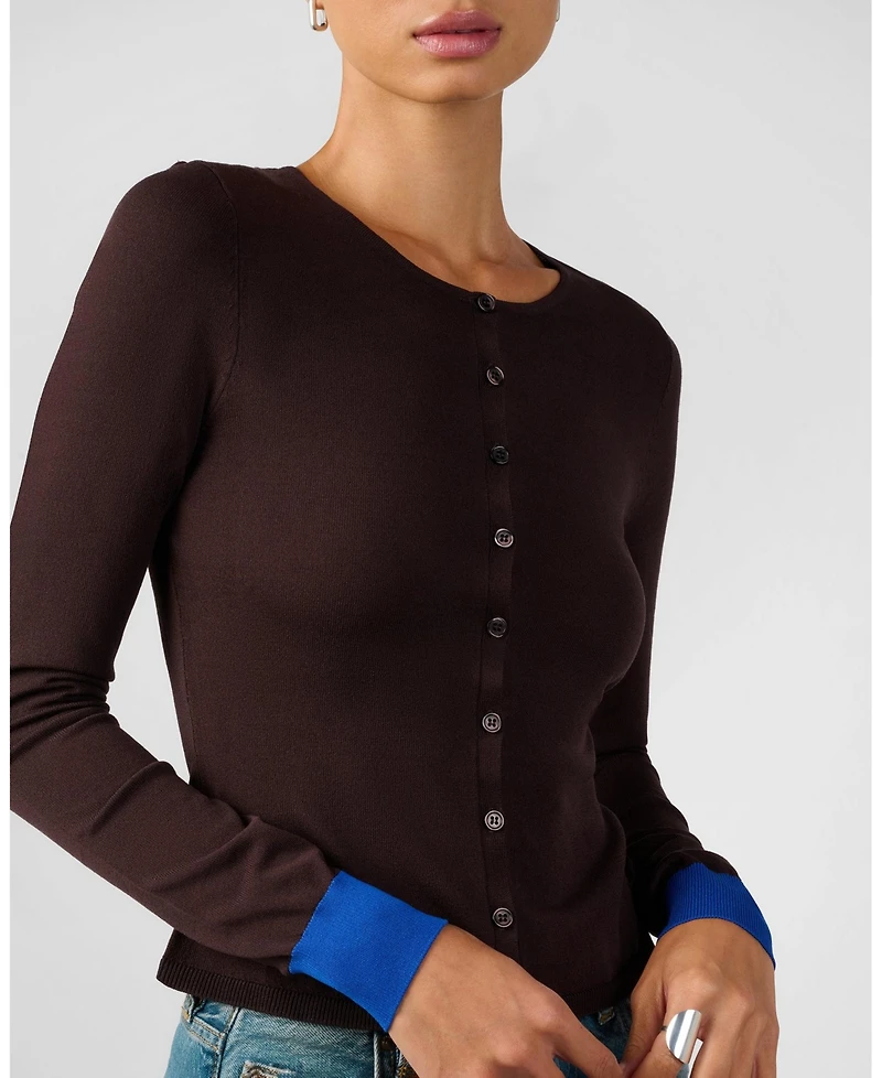 WeWoreWhat Women's Fine Knit Cardigan