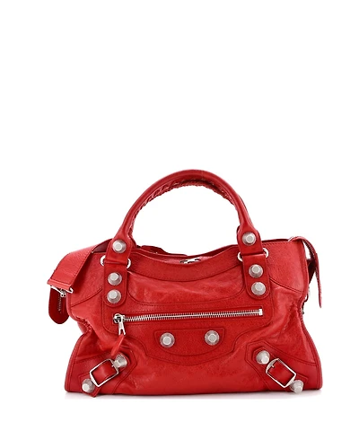 Pre-Owned Balenciaga Medium City Giant Studs Bag Leather
