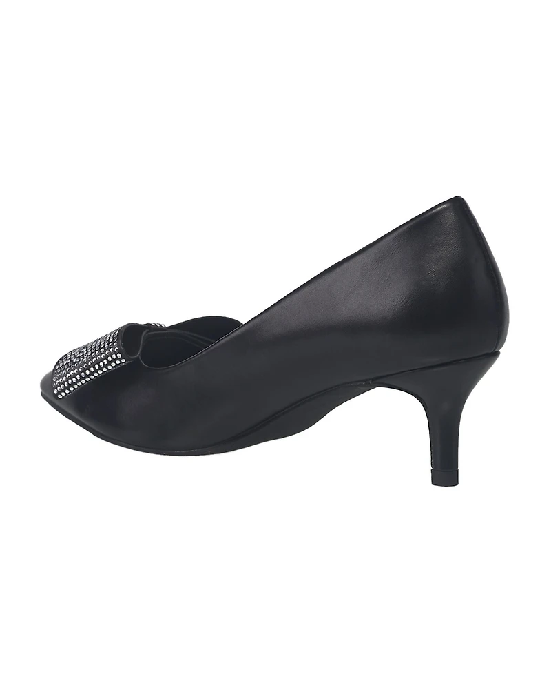French Connection Albania Bling Bow Kitten Heel