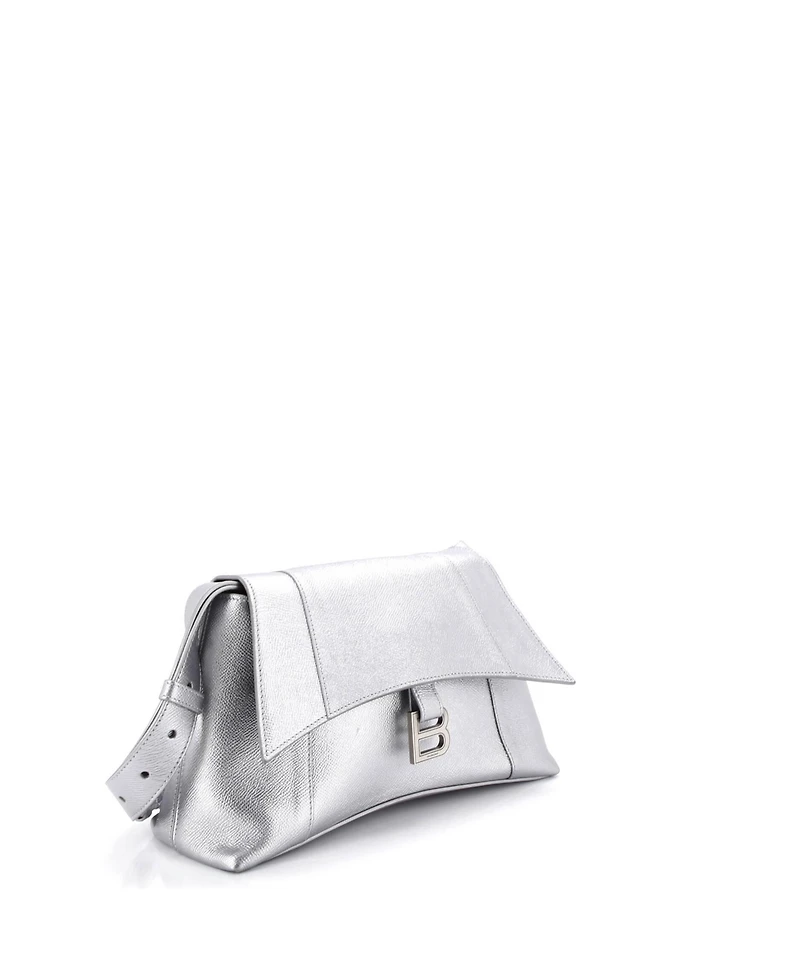 Pre-Owned Balenciaga Small Downtown Soft Hourglass Shoulder Bag Leather