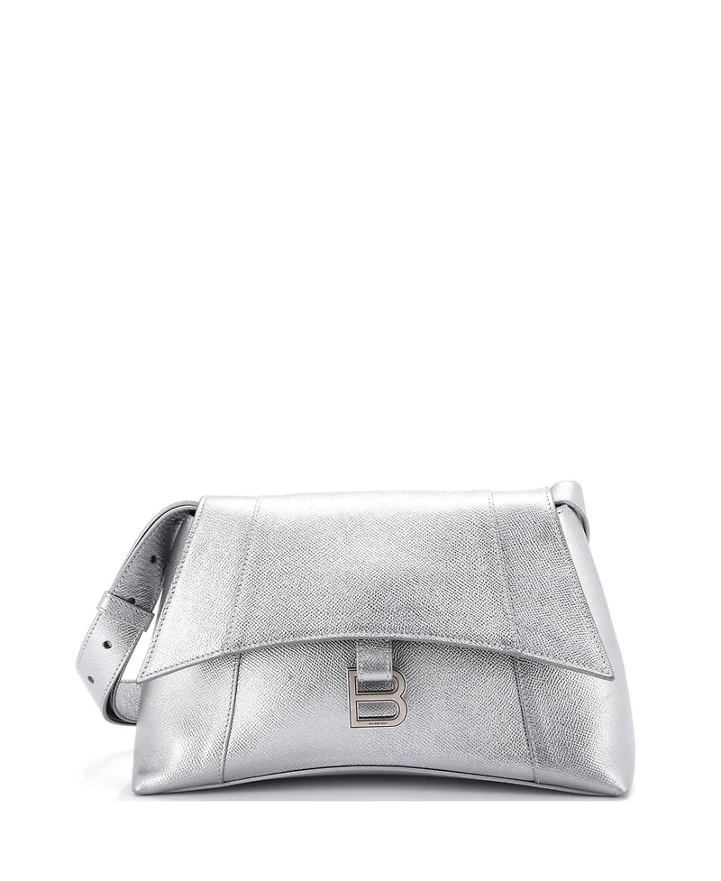 Pre-Owned Balenciaga Small Downtown Soft Hourglass Shoulder Bag Leather