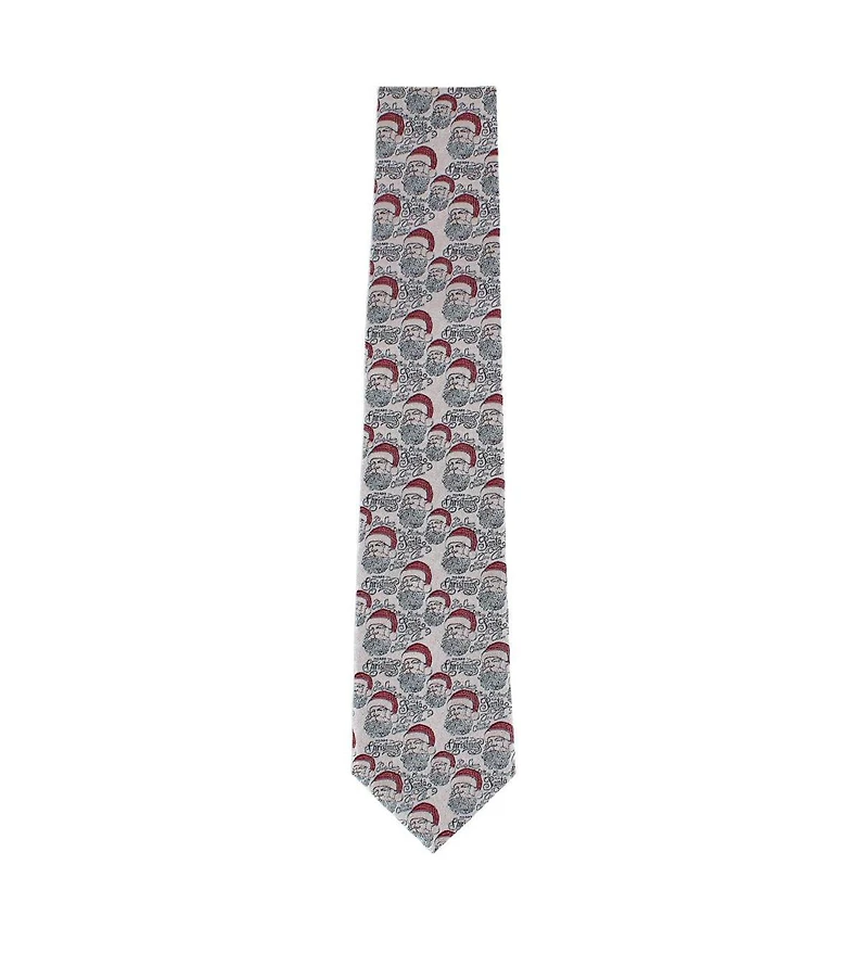Trafalgar Men's Santa Claus Is Watching Silk Novelty Necktie