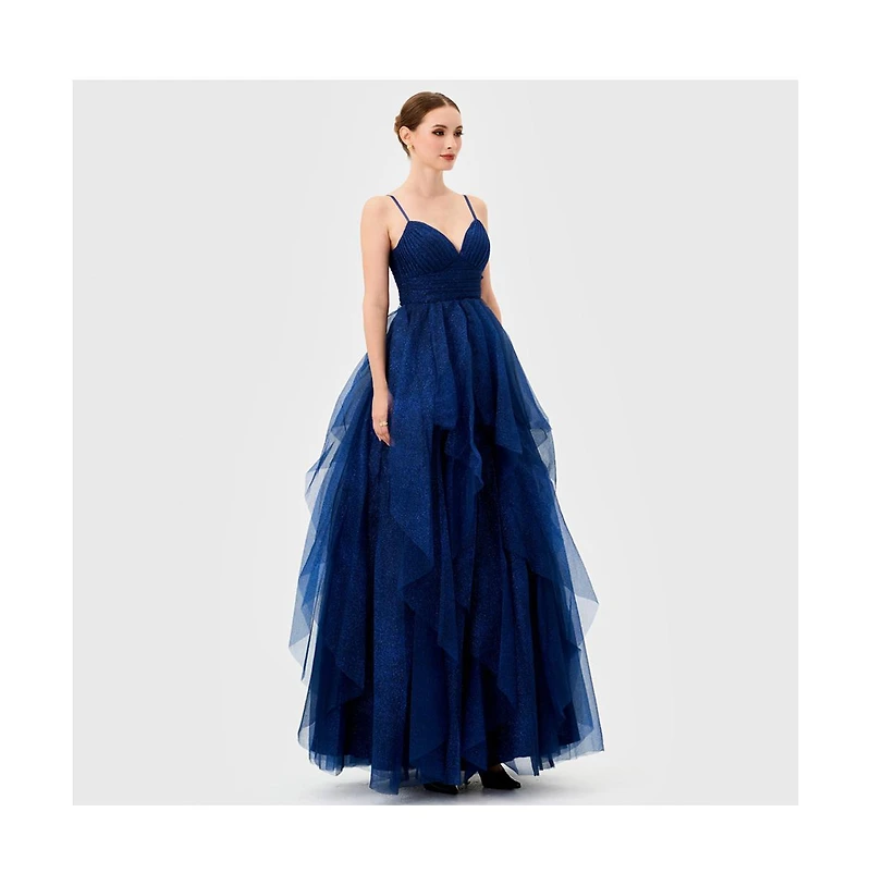 Bariano Women's Solenne Tiered Ball Gown