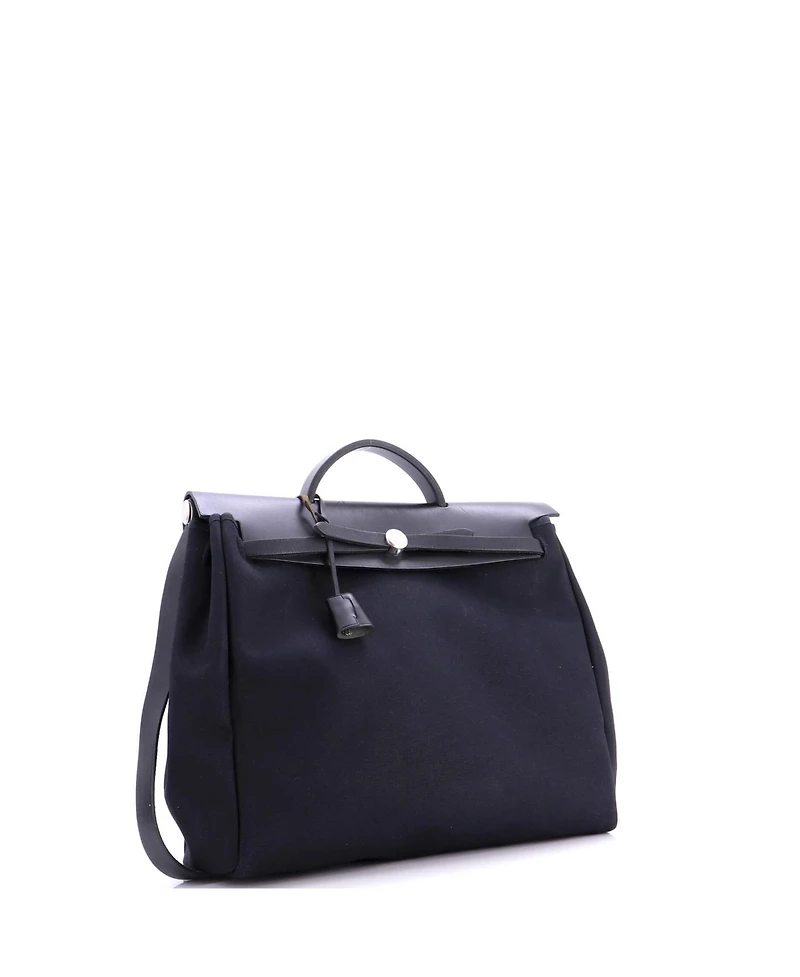 Pre-Owned Hermes Mm Herbag Toile and Leather