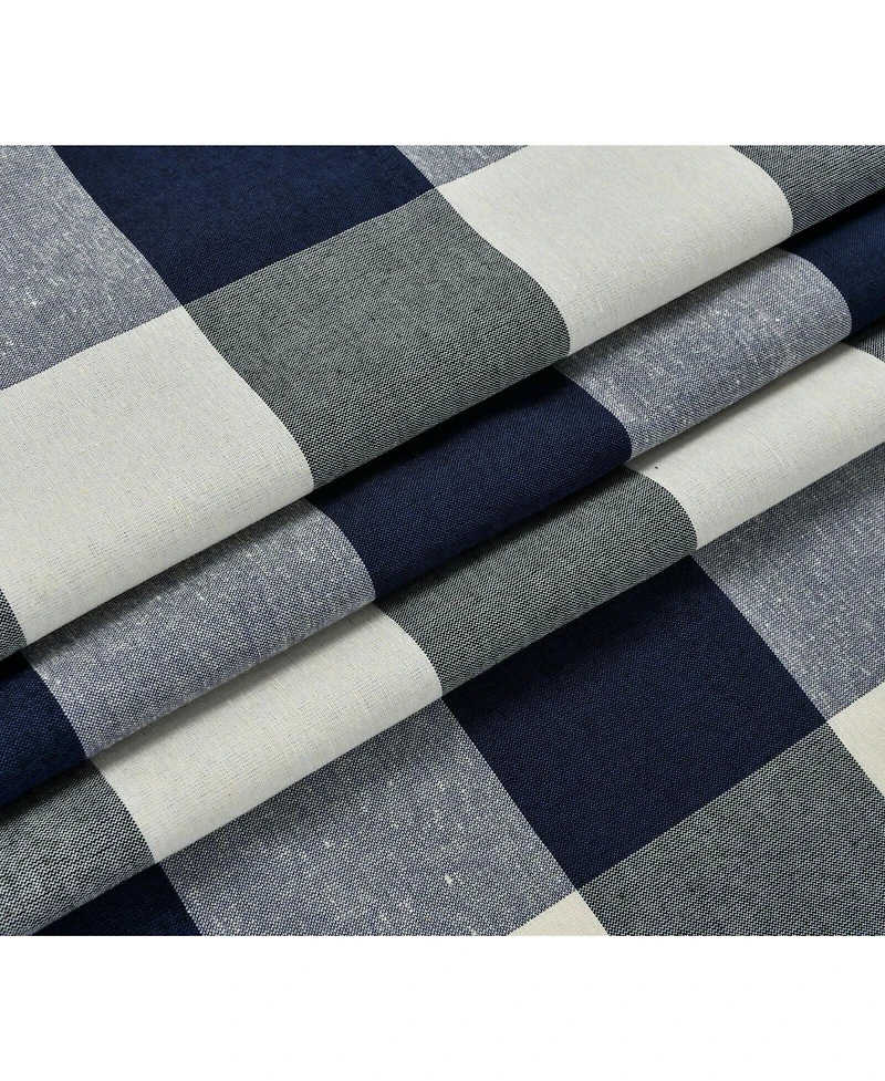 Kate Aurora Country Farmhouse Living Classic Buffalo Plaid Checkered Single Grommet Top Window Curtain Panel - 54 in. W x 84 L, Burgundy