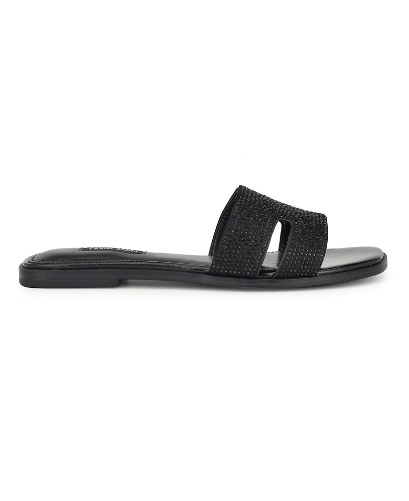 Nine West Women's Giselleh Embellished Flat Sandals