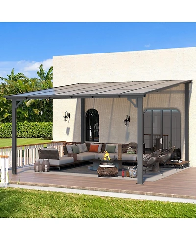 Aecojoy 12'x12' Wall Mounted Gazebos Pergola