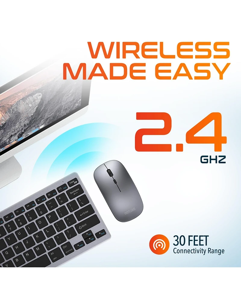 Delton N35 Wireless Slim Keyboard & Mouse Combo (DKMKITMIN35-wb)