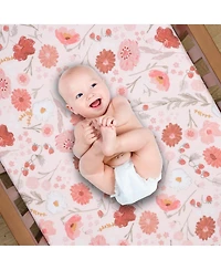 Bedtime Originals Flower Power 3-Piece Floral Baby Nursery Crib Bedding Set
