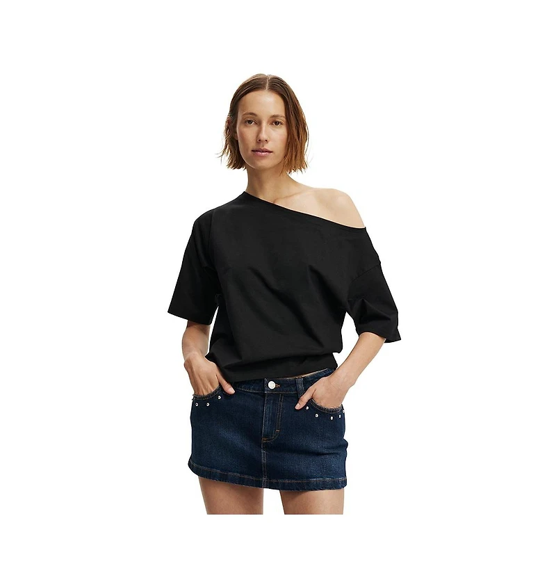 Cotton On Women's Micro Low Denim Skirt