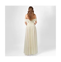 Bariano Women's Keecia Off Shoulder Chiffon Gown