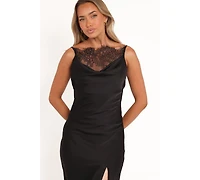 Petal and Pup Women's Evana Lace Maxi Dress - Black Xl