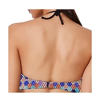 Profile by Gottex Women's Retro Riviera Bandeau Halter Netted Crochet Bikini Top