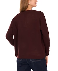 Vince Camuto Women's Cozy V-Neck Dropped-Shoulder Sweater