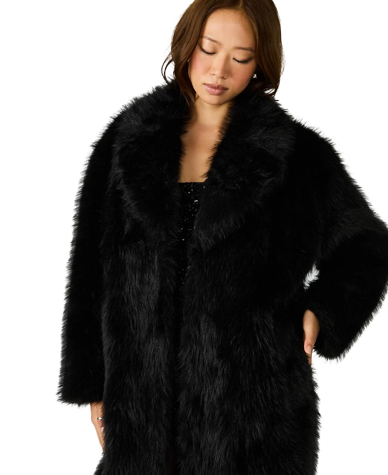 Steve Madden Women's Oversized Long Sleeves Coat