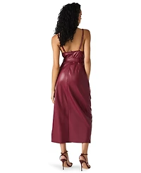 Steve Madden Women's Kailey Sleeveless Self-Tie Belt Midi Dress