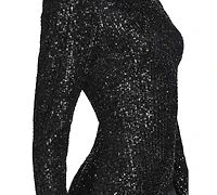 Eliza J Women's Long Sleeve Boat Neck Dress