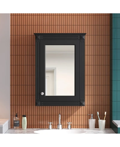 Casainc 20'' Wall Mounted Bathroom Storage Cabinet with Mirror & Adjustable Shelf