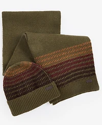 Barbour Men's Branton 2-Pc. Stripe Beanie & Scarf Set
