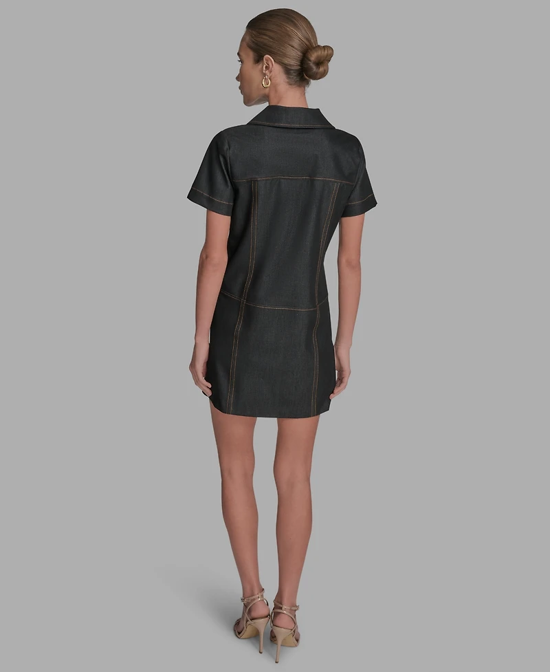Bcbg Women's Short Sleeve Shirt Dress