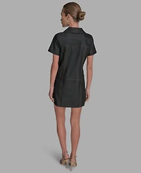 Bcbg Women's Short Sleeve Shirt Dress
