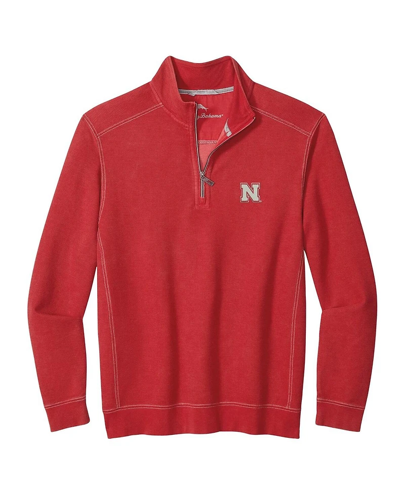 Tommy Bahama Men's Scarlet Nebraska Huskers Montego Bay Half-Zip Jacket