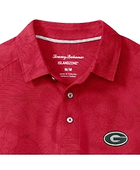 Tommy Bahama Men's Red Georgia Bulldogs Palm Fresco Hibiscus IslandZone Polo Shirt
