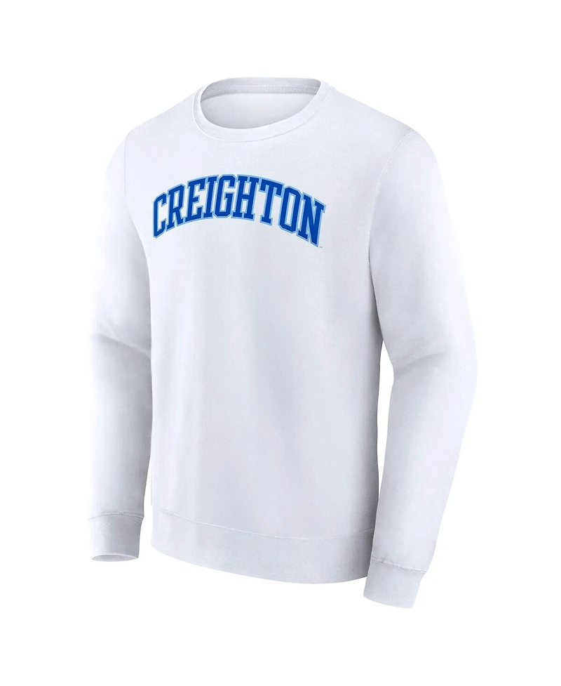 Fanatics Men's White Creighton Bluejays Short Name Pullover Sweatshirt