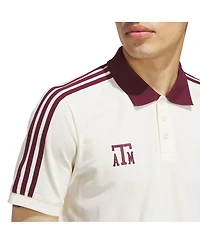 Adidas Men's Tan Texas A&M Aggies Throwback Polo Shirt