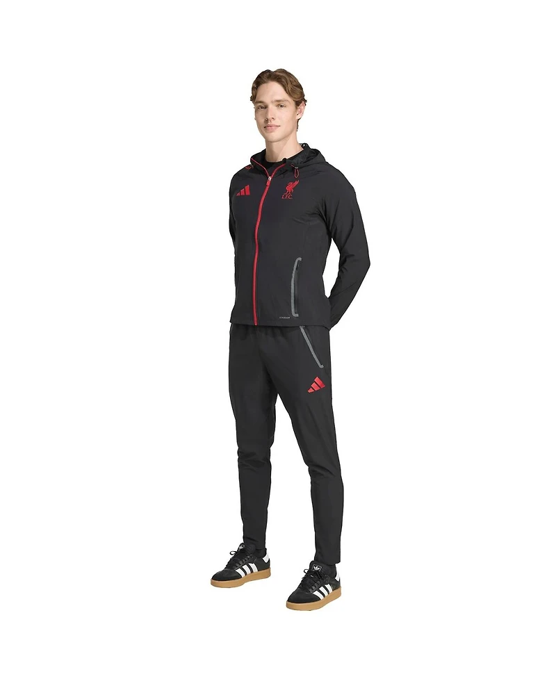 Adidas Men's Black Liverpool 2025/26 Tiro Vis Tech Travel Pants