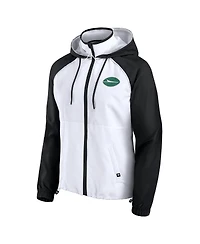 Fanatics Women's White New York Jets Full-Zip Anorak Hoodie Jacket