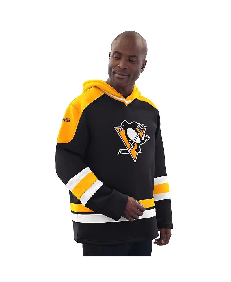 Starter Men's Black/Gold Pittsburgh Penguins Hockey Pullover Hoodie