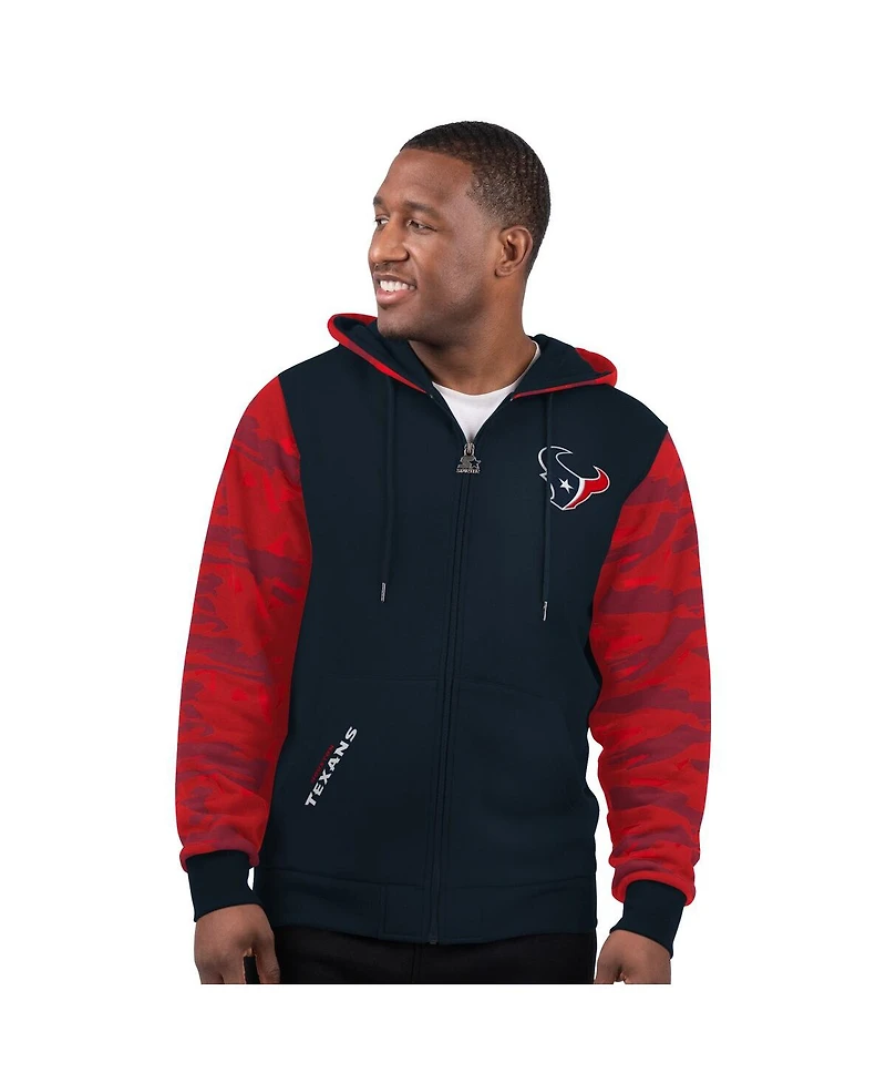 Starter Men's Navy Houston Texans Thursday Night Gridiron Full-Zip Hoodie
