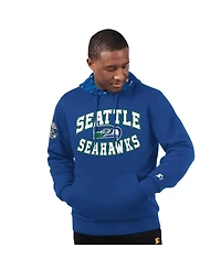 Starter Men's Royal Seattle Seahawks Thursday Night Gridiron Logo Pullover Hoodie