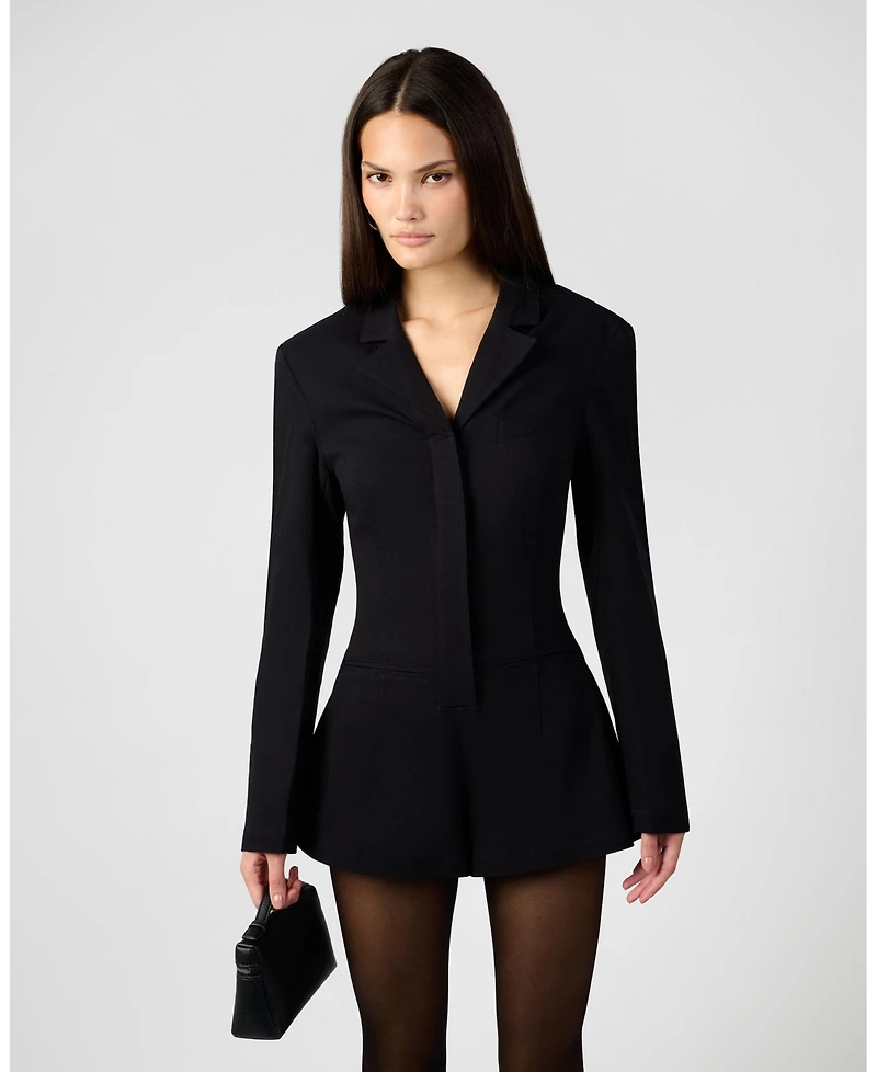 WeWoreWhat Women's Cinched Waist Blazer Romper