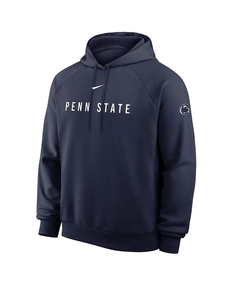 Nike Men's Navy Penn State Nittany Lions Premium Raglan Dri-fit Hoodie