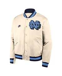 Nike Men's Tan North Carolina Tar Heels Legacy Full-Snap Bomber Jacket