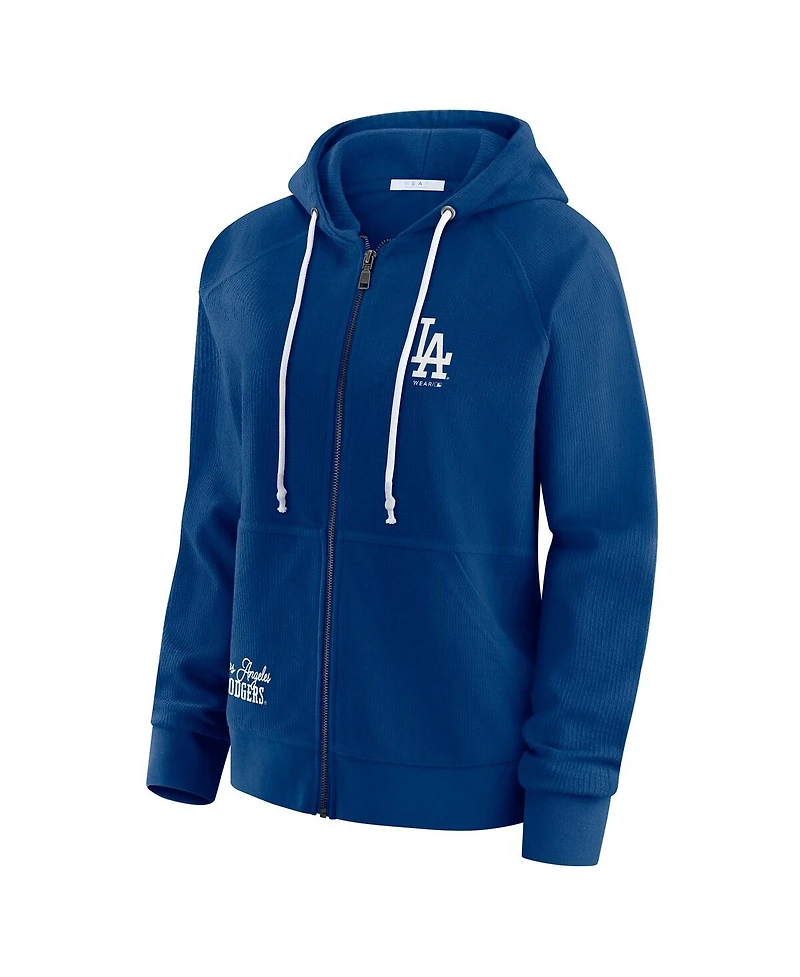 Wear by Erin Andrews Women's Royal Los Angeles Dodgers Full-Zip Raglan Hoodie