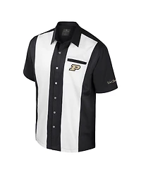 Colosseum Men's Black Purdue Boilermakers Strike Bowling Button-Up Shirt