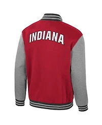 Colosseum Men's Crimson Indiana Hoosiers Ambi-Turner Full-Zip Varsity Jacket