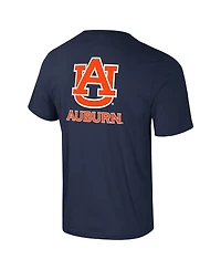 Colosseum Men's Navy Auburn Tigers Logo Lockup 2-Hit Active Blend T-Shirt
