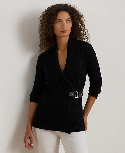 Lauren Ralph Women's Buckled Cotton Sweater