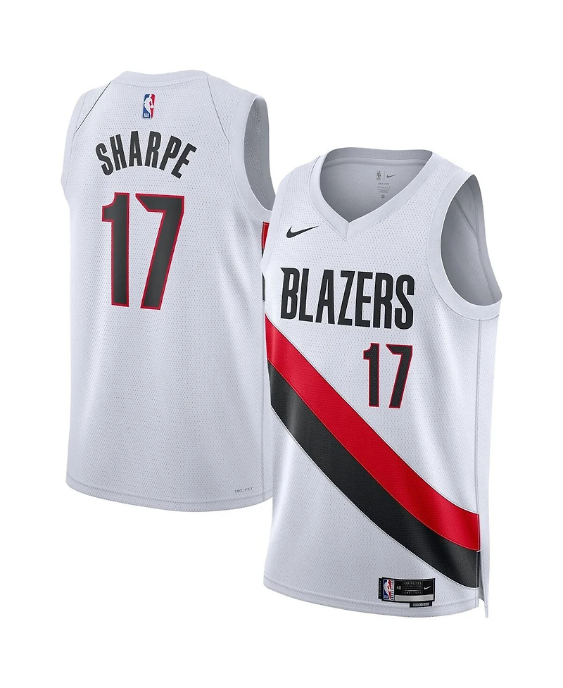 Nike Men's and Women's Shaedon Sharpe White Portland Trail Blazers Swingman Player Jersey