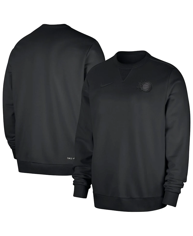 Nike Men's Black Orlando Magic Authentic Standard Issue Travel Dri-fit Sweatshirt