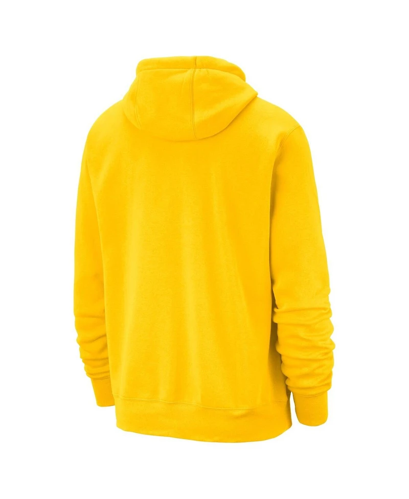 Nike Men's Gold Los Angeles Lakers Essential Logo Club Pullover Hoodie