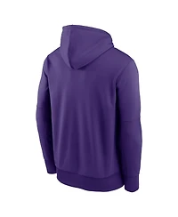 Nike Men's Purple Lsu Tigers Team Stacked Performance Pullover Hoodie