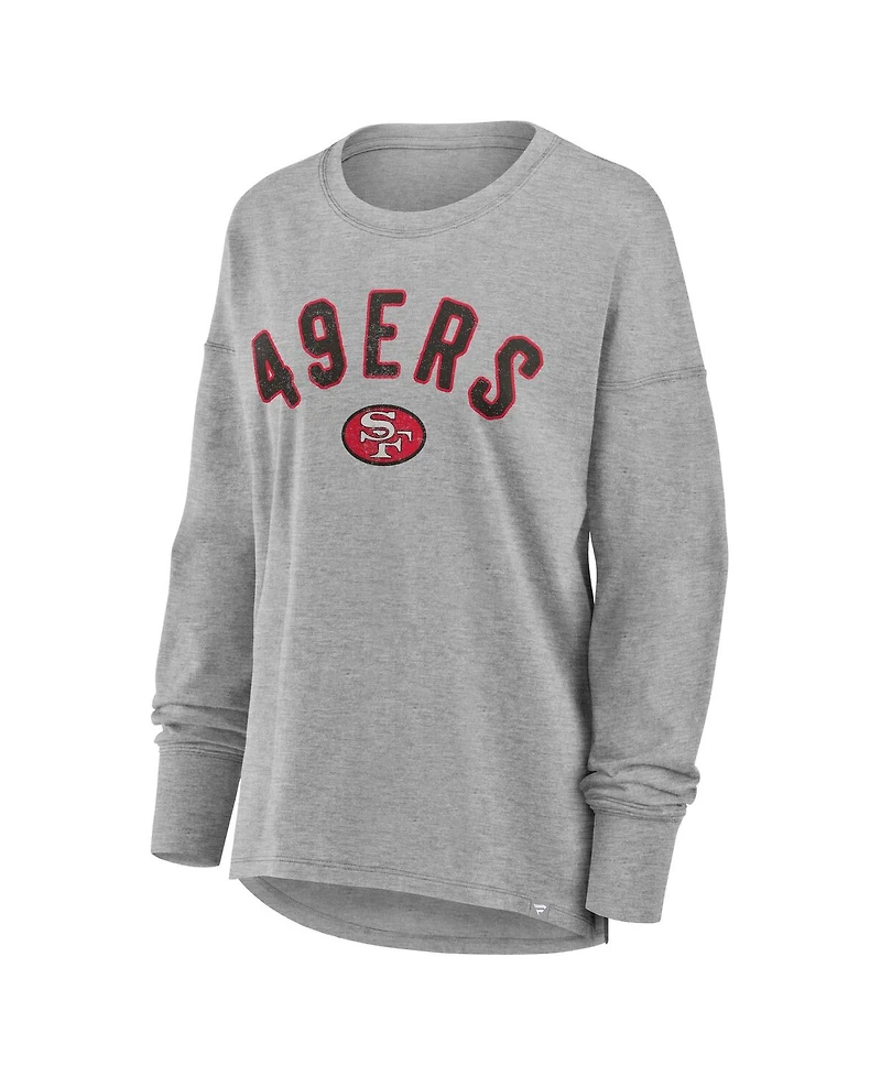 Fanatics Women's Heather Gray San Francisco 49ers Hometown Legacy Long Sleeve T-Shirt