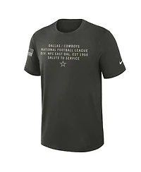 Nike Men's Forest Green Dallas Cowboys 2025 Salute to Service Sideline Slub Dri-fit T-Shirt
