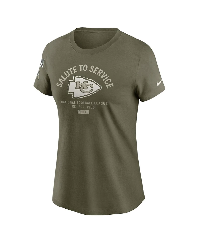 Nike Women's Olive Kansas City Chiefs 2025 Salute to Service Sideline T-Shirt